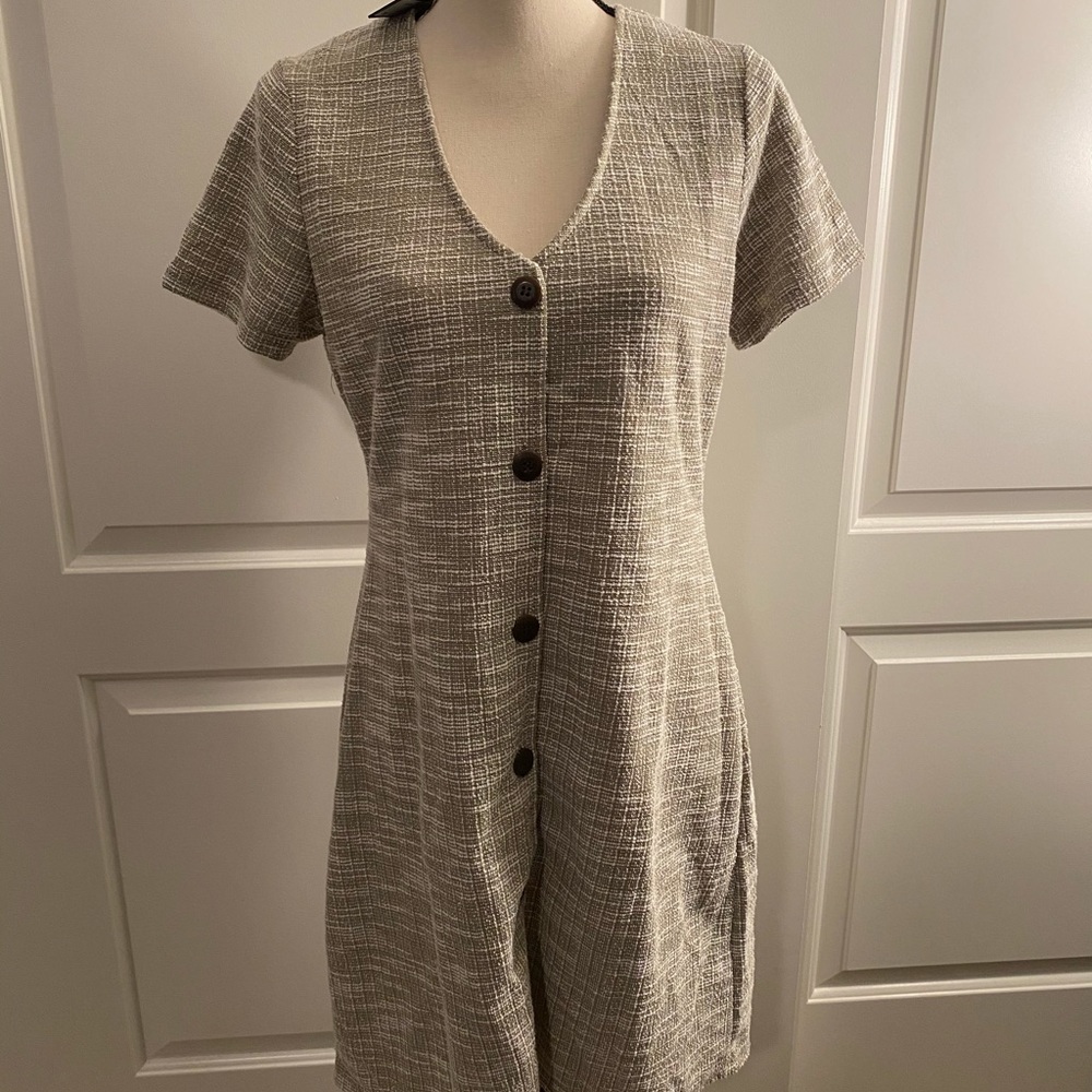 Button Mini Dress